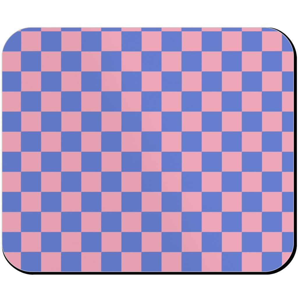 Fun Checkers - Pink and Purple Mouse Pad, Rectangle Ornament, Pink