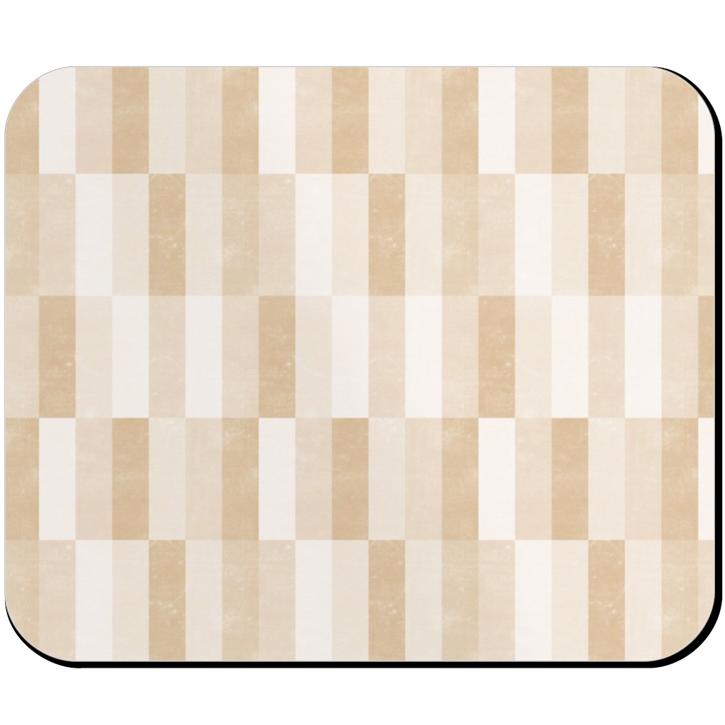Cosmo Tile - Golden Mouse Pad, Rectangle Ornament, Beige