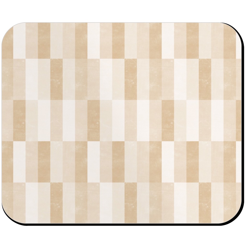 Cosmo Tile - Golden Mouse Pad, Rectangle, Beige, Pearl