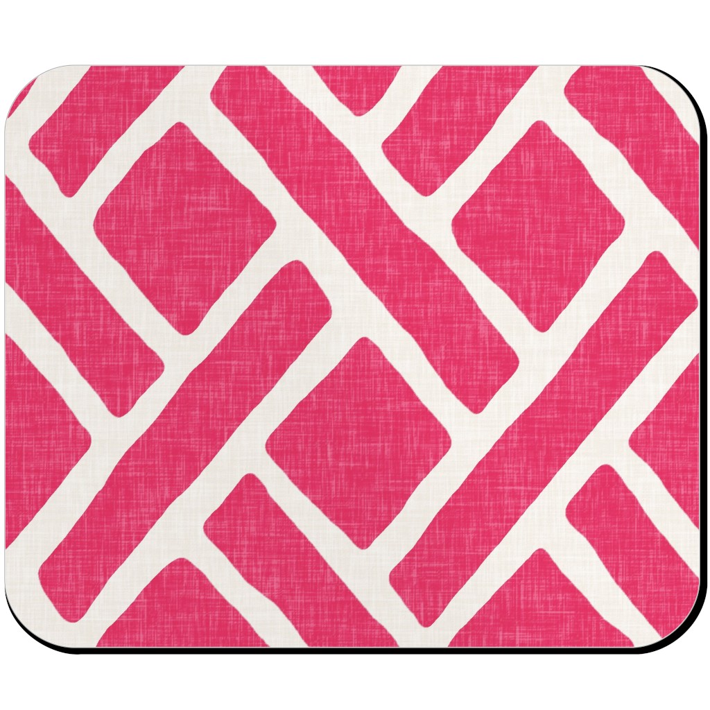 Savannah Trellis Mouse Pad, Rectangle, Pink