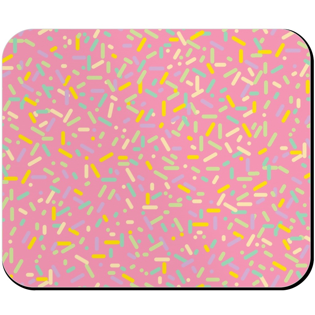 Sprinkles - Pink Mouse Pad, Rectangle Ornament, Pink