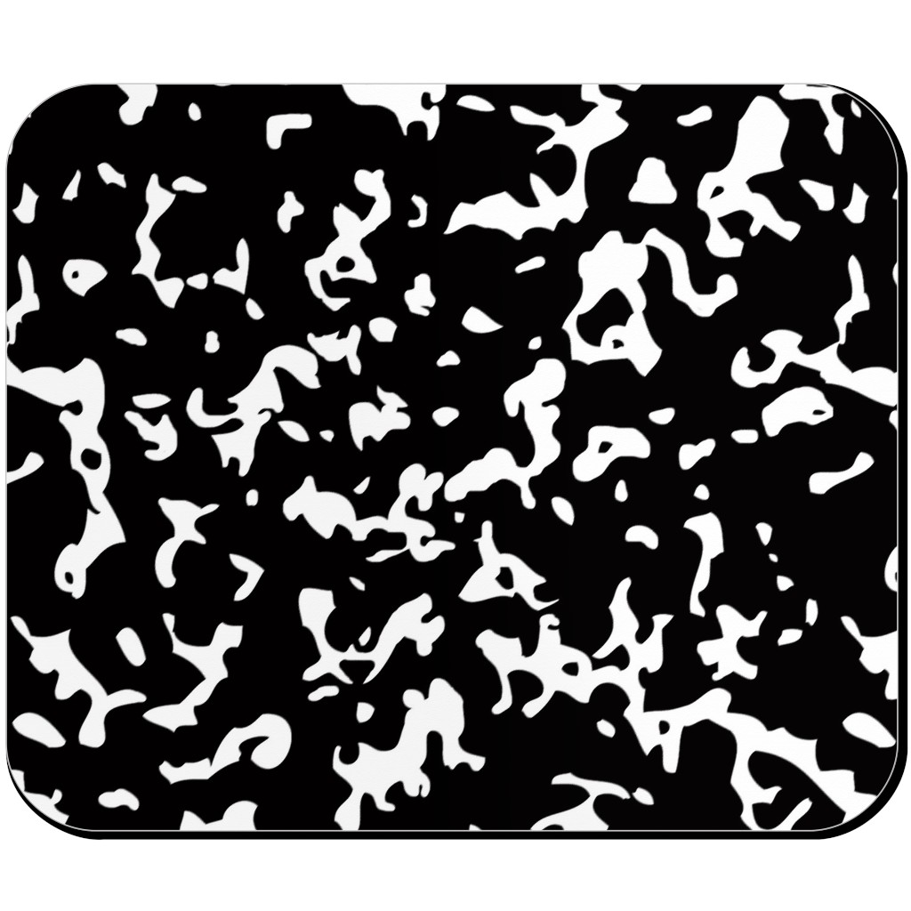 Composition Notebook - Black & White Mouse Pad, Rectangle Ornament, Black