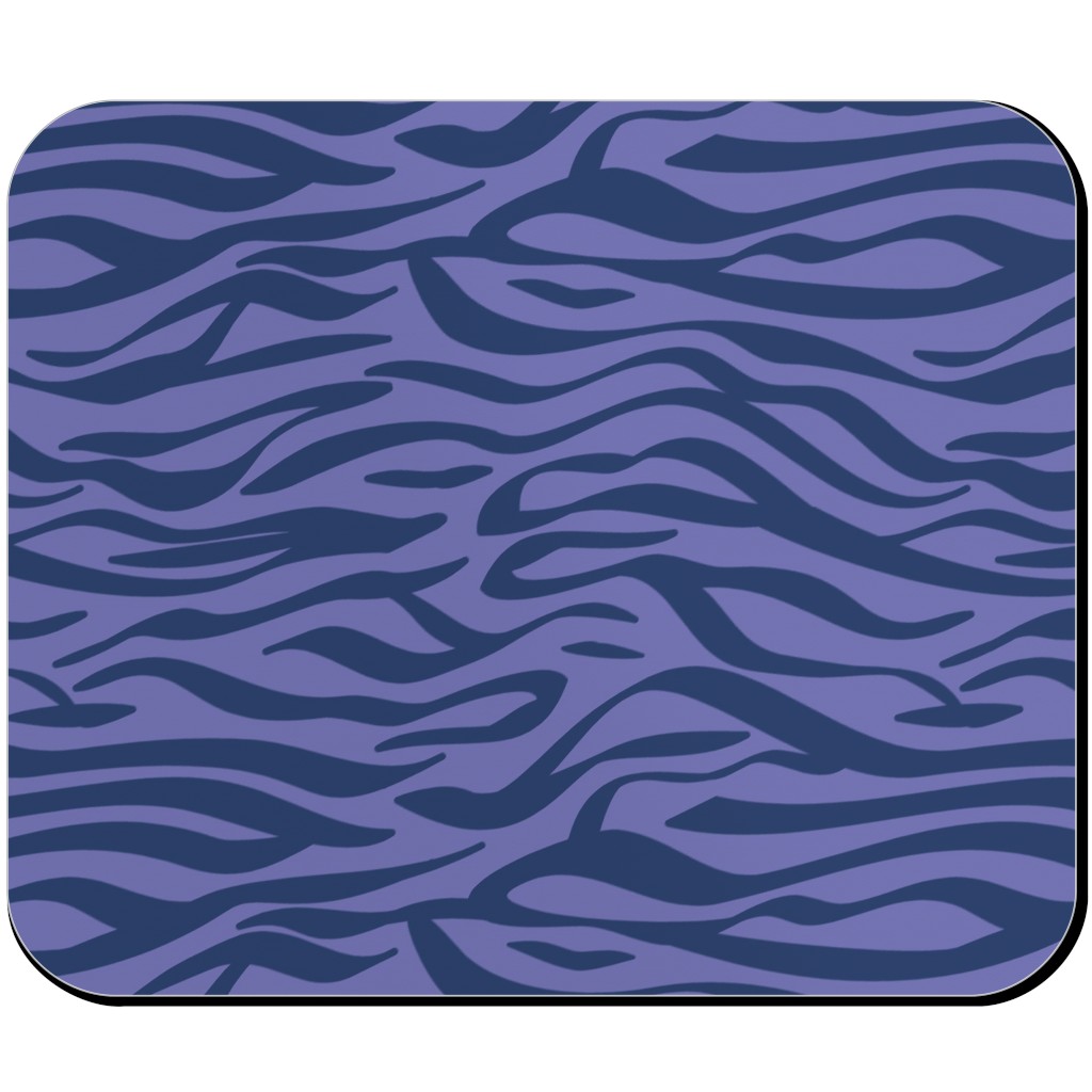 Zebra Animal Print - Purple Mouse Pad, Rectangle, Purple