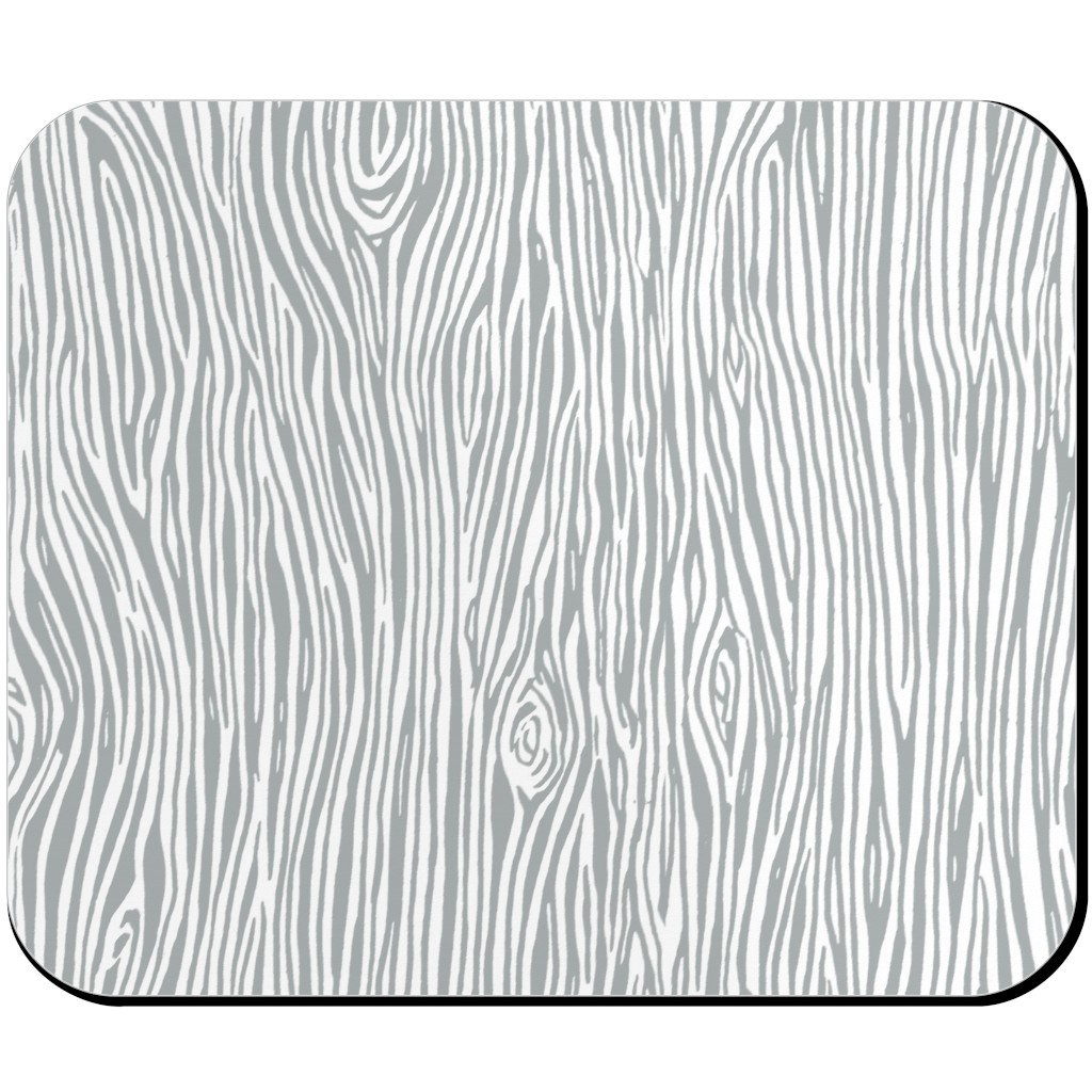 Woodgrain - Gray Mouse Pad, Rectangle, Gray