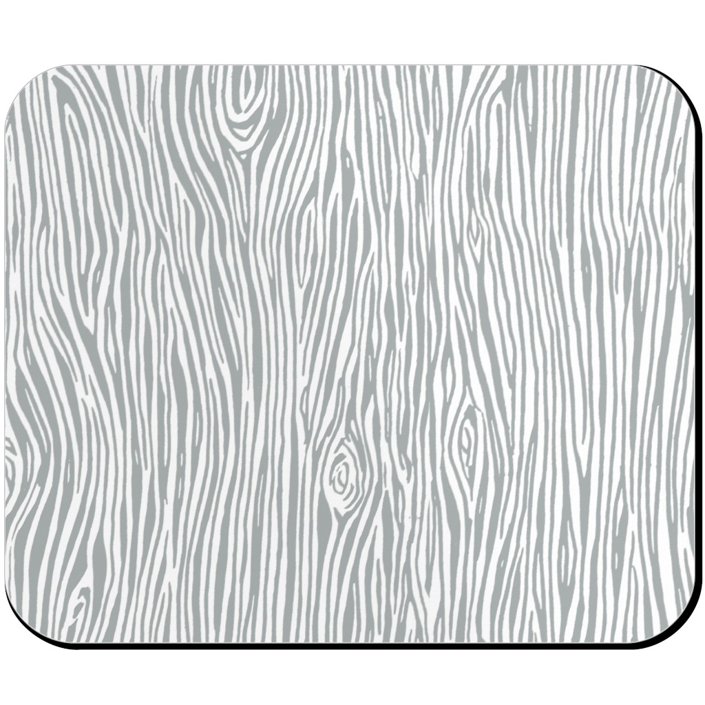 Woodgrain - Gray Mouse Pad, Rectangle Ornament, Gray