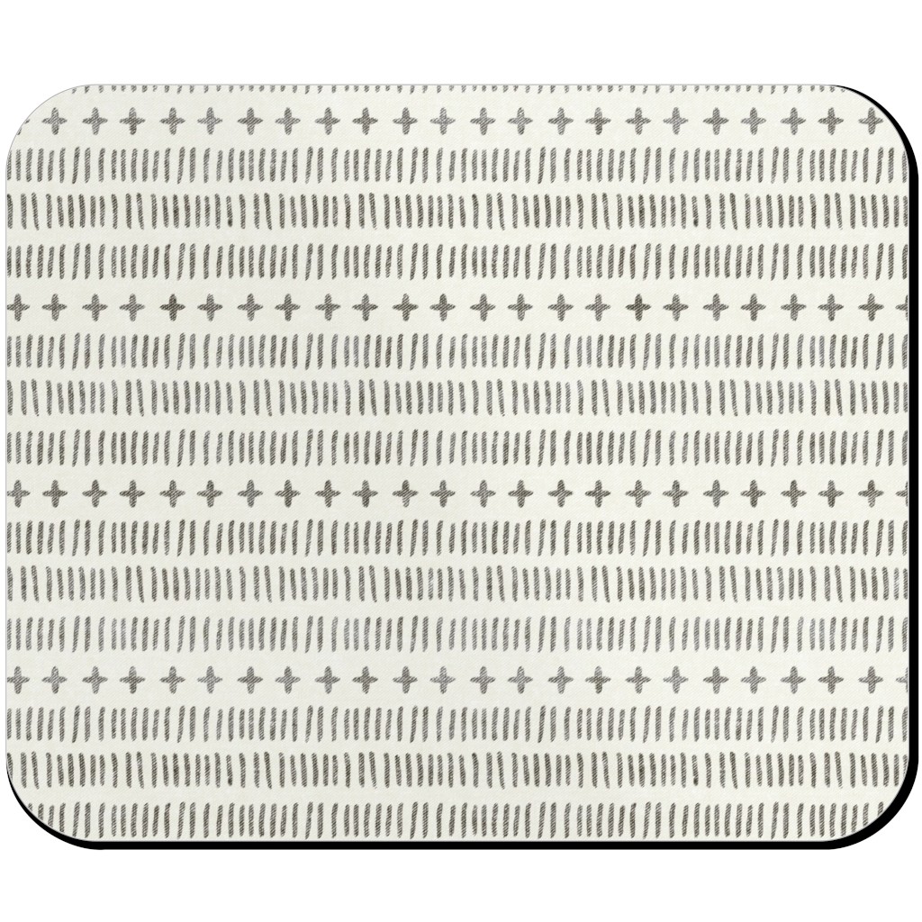 Modern Farmhouse Dash - Light Mouse Pad, Rectangle, Beige