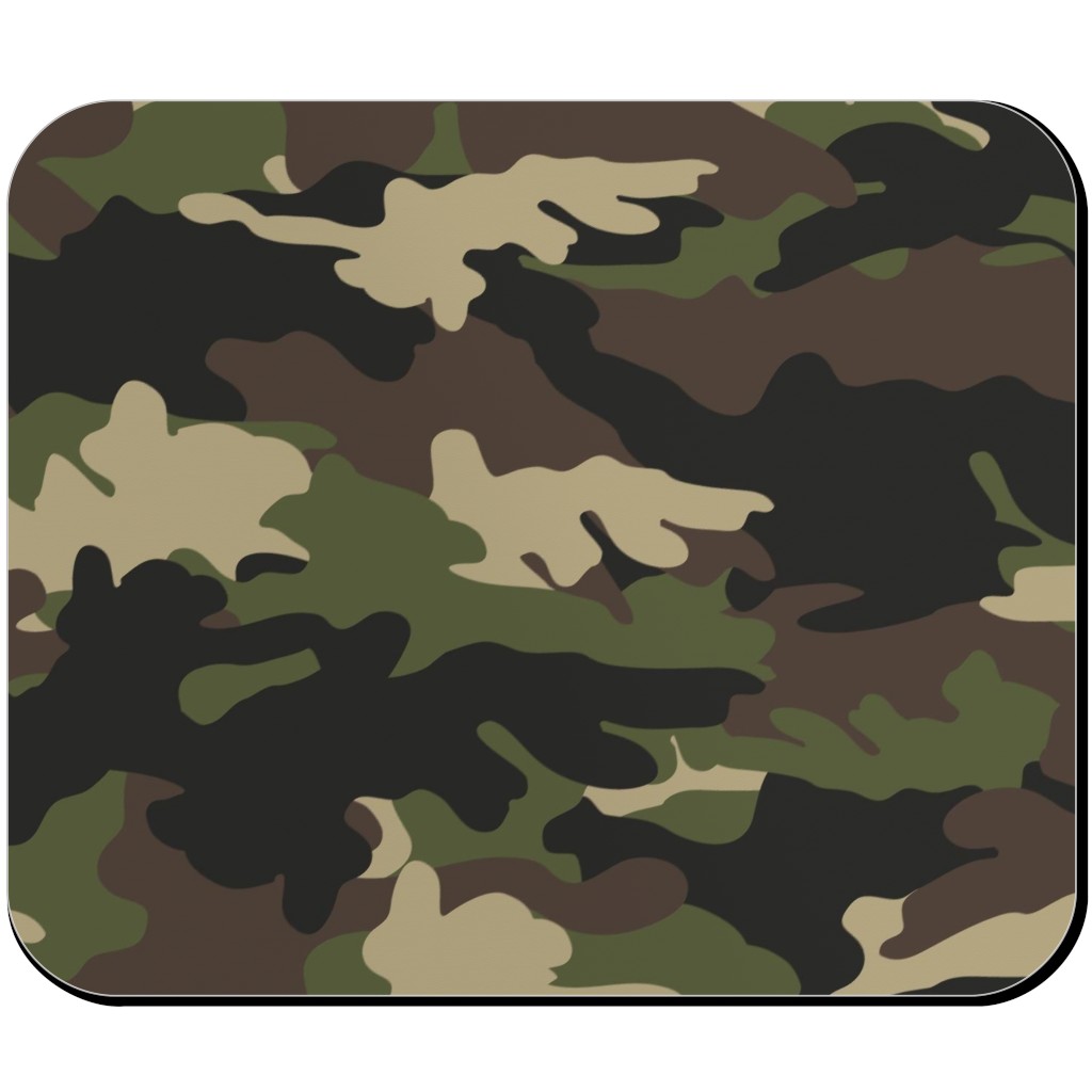 Ducks, Trucks, and Eight Point Bucks - Camo Mouse Pad, Rectangle Ornament, Green