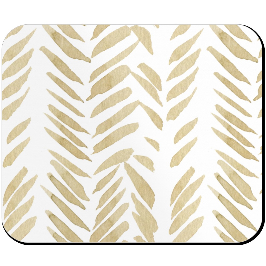 Leaf - Gold Mouse Pad, Rectangle Ornament, Yellow