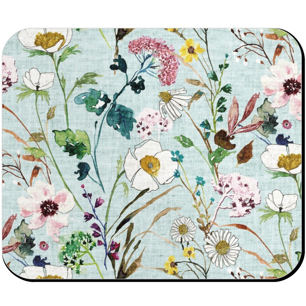 Verdure Wildflowers - Multi Mouse Pad, Rectangle, Multicolor
