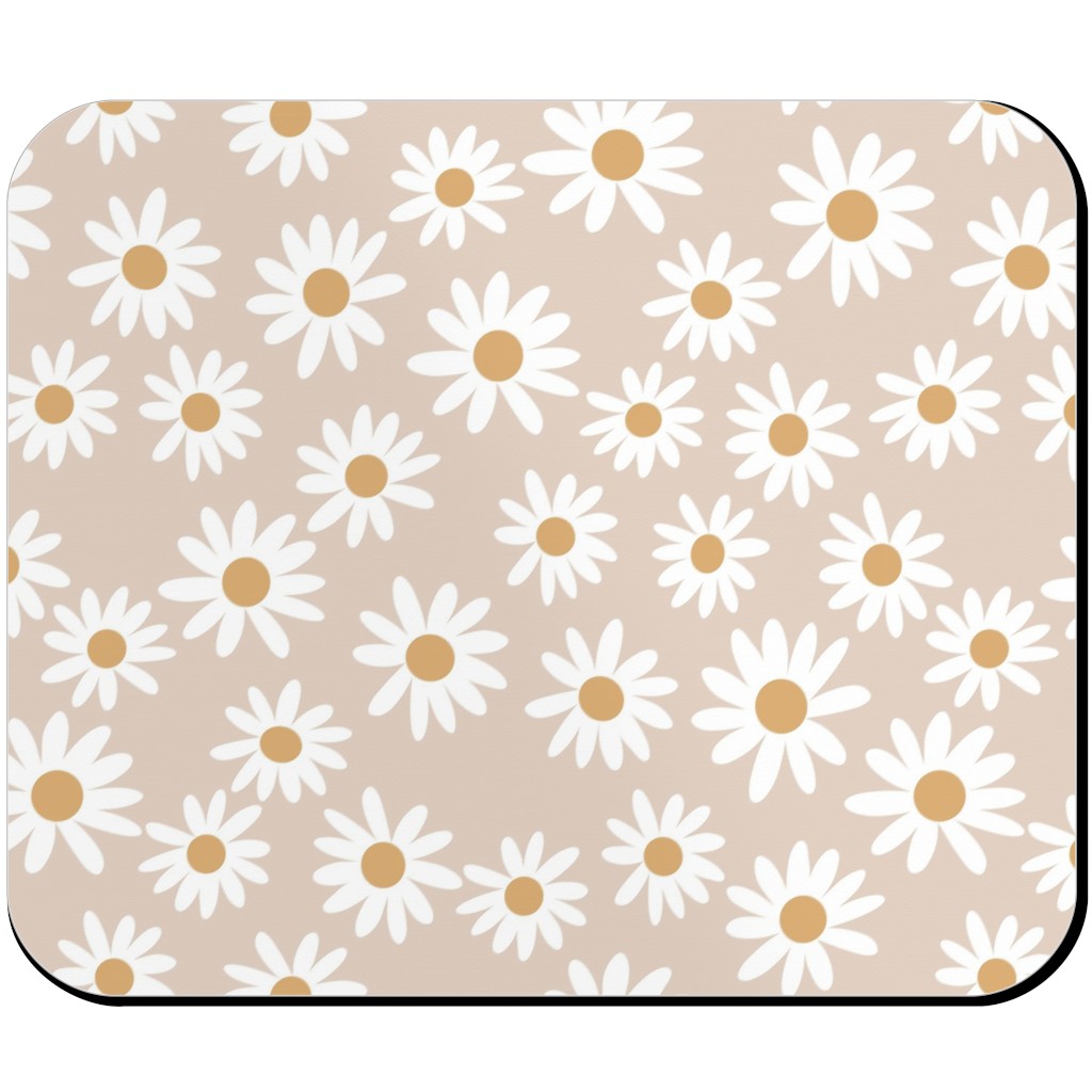 Daisies Mouse Pad, Rectangle Ornament, Pink