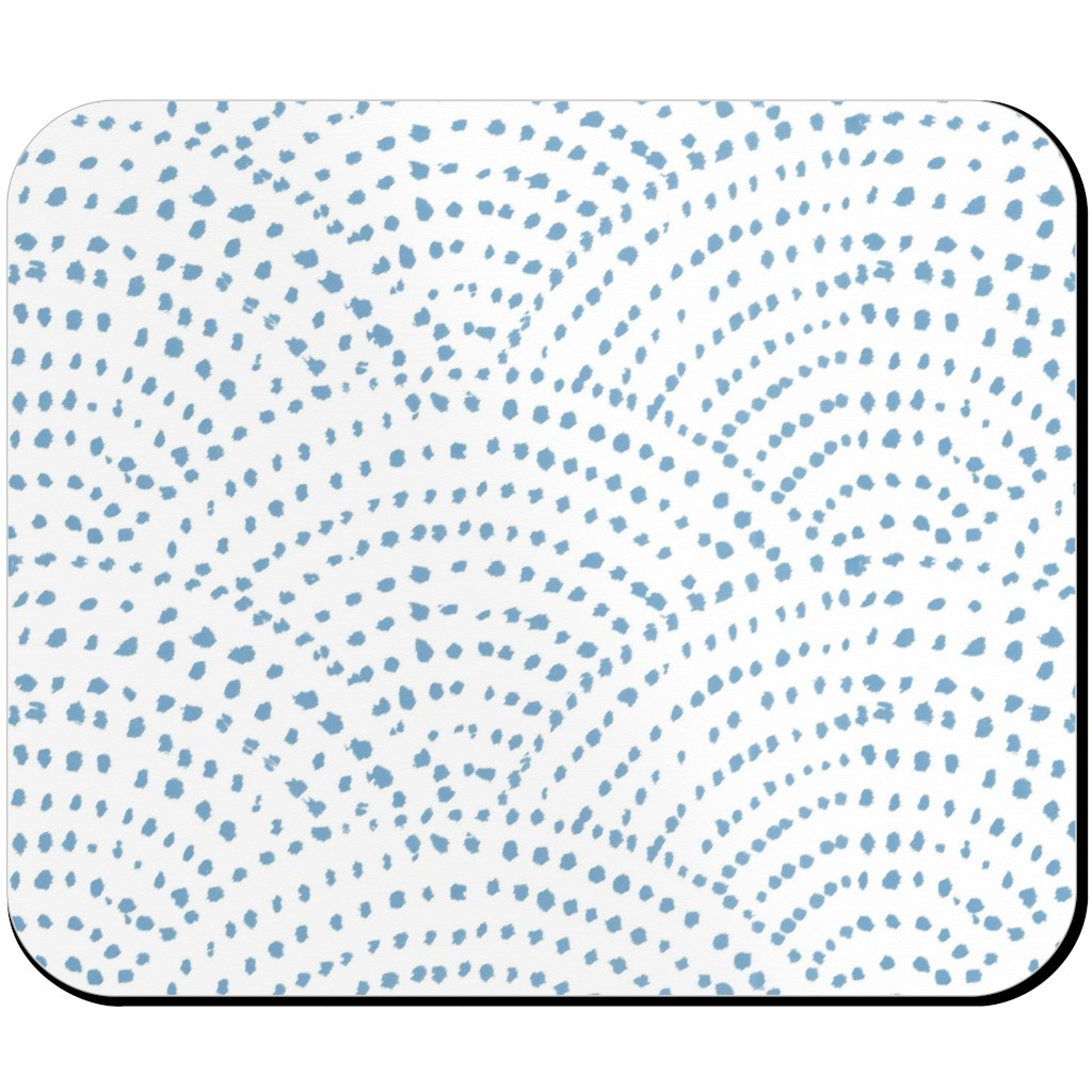 Ink Dot Scales Mouse Pad, Rectangle Ornament, Blue