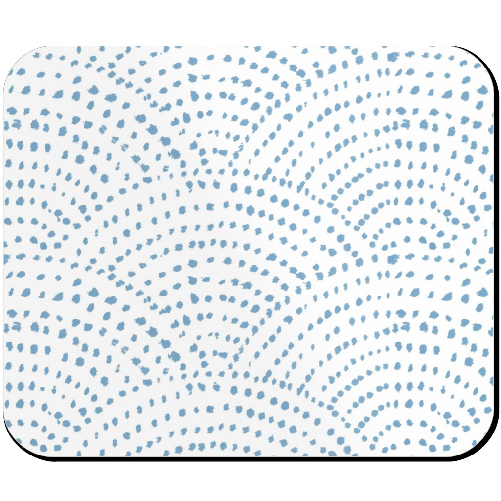 Ink Dot Scales Mouse Pad, Rectangle, Blue, Air