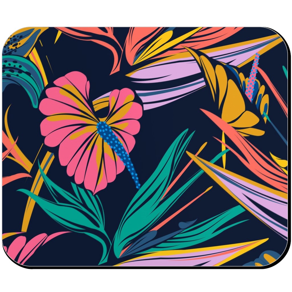 Electric Paradise Mouse Pad, Rectangle, Multicolor