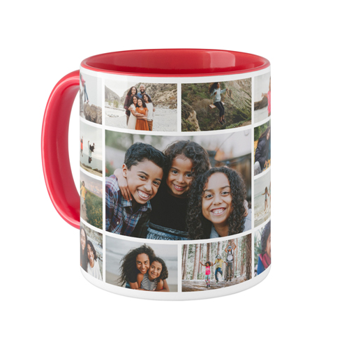 Photo Gallery Border Mug, Red, , 11oz, Multicolor, multi