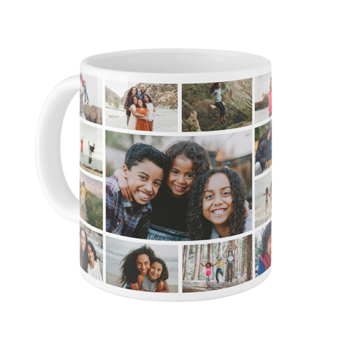 Photo Gallery Border Mug, White,  , 11oz, Multicolor