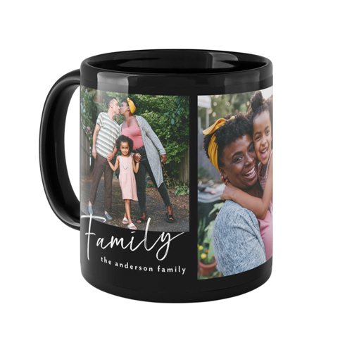 Family Tilt Script Mug, Black,  , 11oz, Black