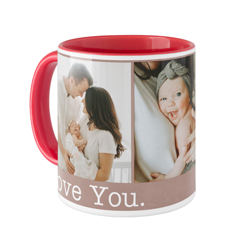 Love You Mug, Red,  , 11oz, Brown