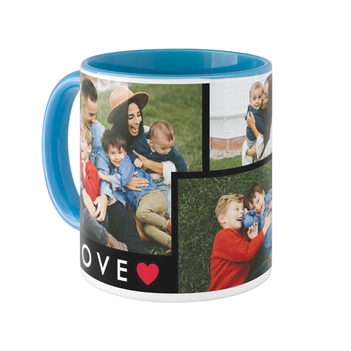 Modern Love Mug, Light Blue,  , 11oz, Red