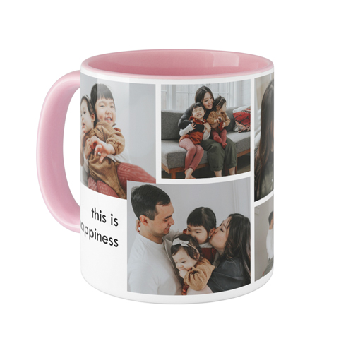 This Is Happiness Mug, Pink,  , 11oz, White