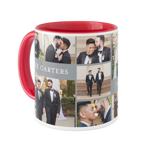 Gallery of Twelve Text Mug, Red, , 11oz, Multicolor, multi