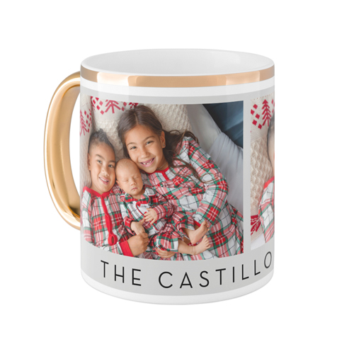 Gallery of Two Banner Mug, Gold Handle, , 11oz, Multicolor, multi