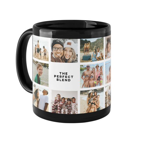 Grid Gallery Mug, Black, , 11oz, Multicolor, multi