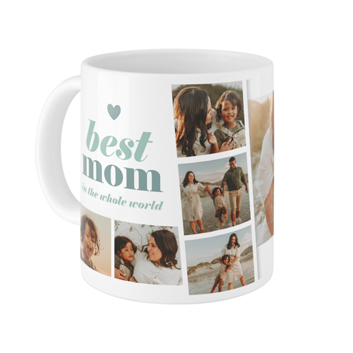 Best Mom Filmstrip Mug, White,  , 11oz, Blue