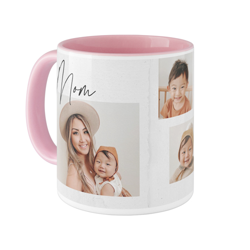 XOXO Mom Mug, Pink,  , 11oz, White