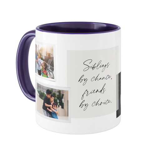 Handwritten Note Collage Mug, Blue, , 11oz, White, white