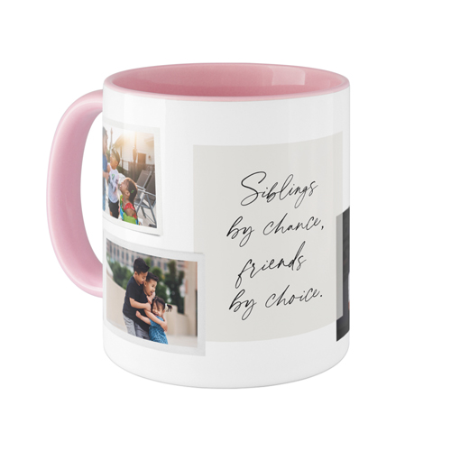 Handwritten Note Collage Mug, Pink, , 11oz, White, white