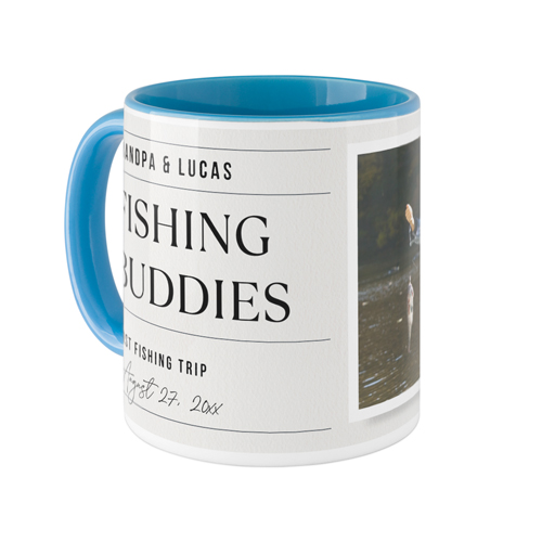 Journal Entry Mug, Light Blue, , 11oz, White, white