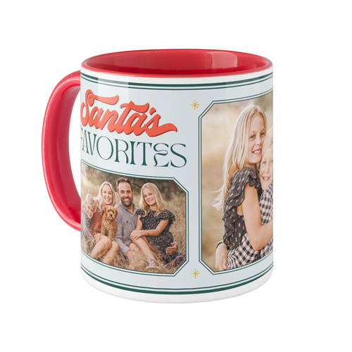 Santa's Favorites Mug, Red,  , 11oz, Green