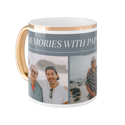 Editorial Snapshot Mug, Gold Handle, , 11oz, Black, silhouette