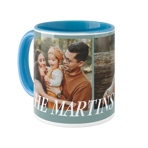 Stacked Arch Collage Mug, Light Blue, , 11oz, Blue, cedar