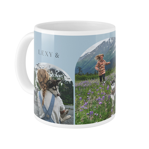 Timeline Arches Mug, White, , 11oz, Blue, celeste