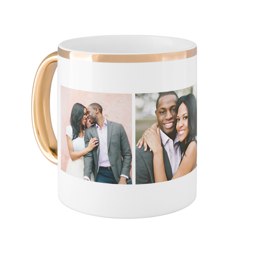 Classic Trio Mug, Gold Handle,  , 11oz, White