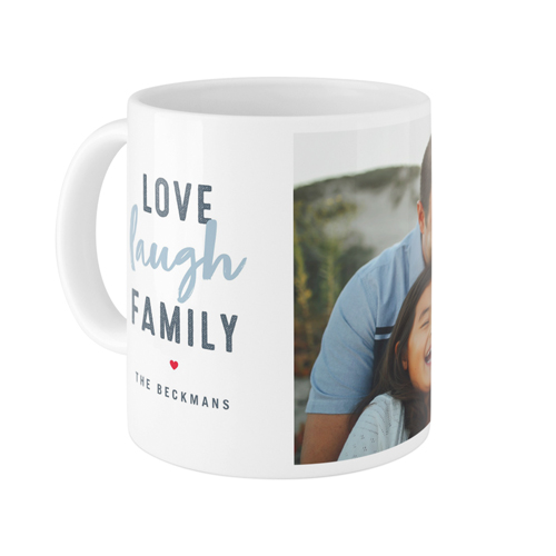 Love Laugh Family Mug, White,  , 11oz, White
