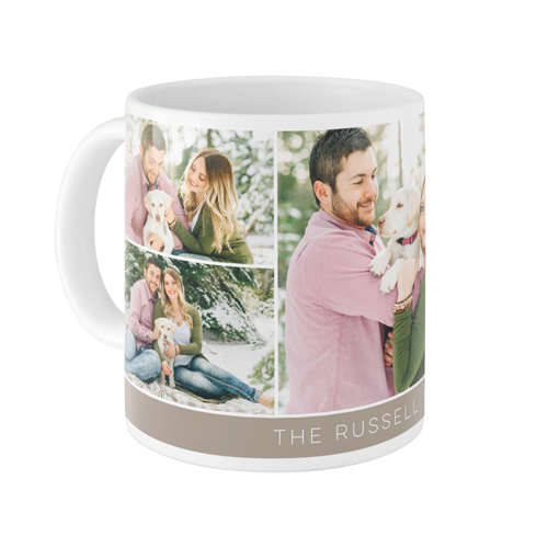 Simply Family Mug, White, , 11oz, Brown, cafe