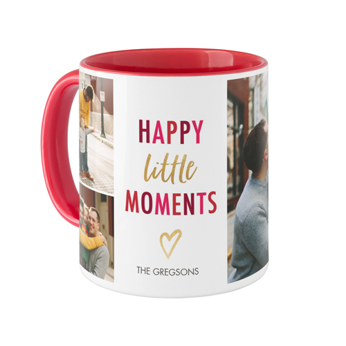 Little Heart Moments Mug, Red,  , 11oz, White