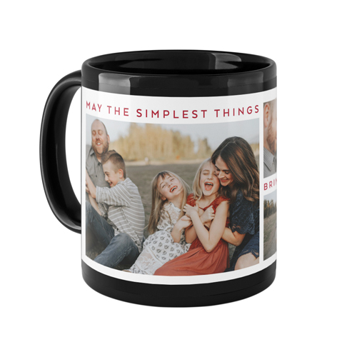 Simplest Things Mug, Black, , 11oz, Red, scarlet