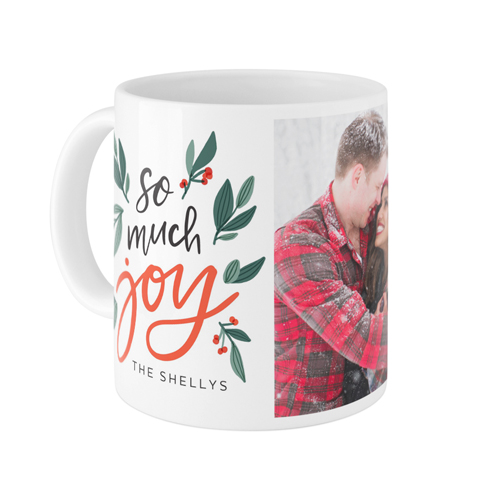 So Much Joy Mug, White,  , 11oz, Red