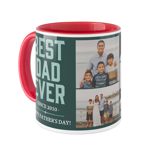 Best Dad Mug, Red,  , 11oz, Green