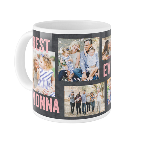 Best Ever Collage Mug, White,  , 11oz, Pink