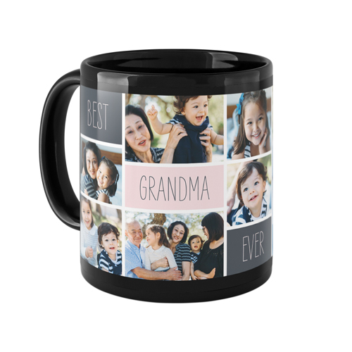 The Greatest Grid Mug, Black, , 11oz, Pink, blush