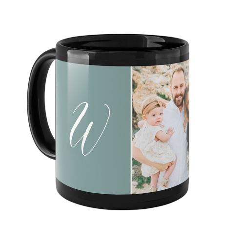 Gallery Trio Monogram Mug, Black,  , 11oz, Multicolor