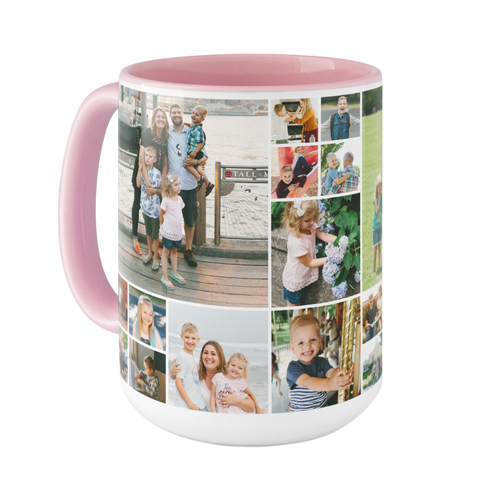 Gallery Collage Mug, Pink,  , 15oz, Multicolor