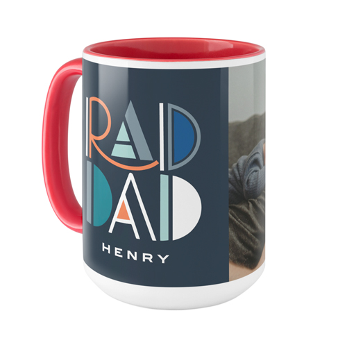 Rad Dad Art Mug, Red,  , 15oz, Blue