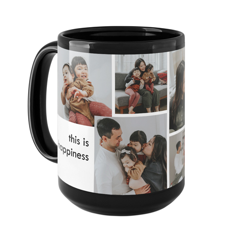 This Is Happiness Mug, Black,  , 15oz, White