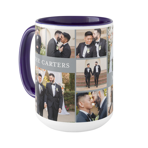 Gallery of Twelve Text Mug, Blue, , 15oz, Multicolor, multi