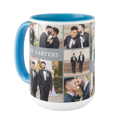 Gallery of Twelve Text Mug, Light Blue, , 15oz, Multicolor, multi